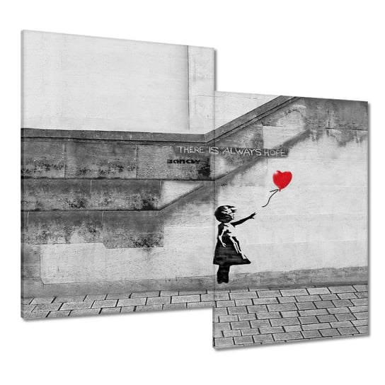 Obraz 80x70cm Banksy Dziewczynka Hope ZeSmakiem
