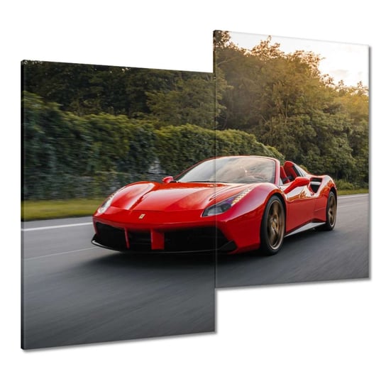 Obraz 80x70cm Czerwone Ferrari na drodze ZeSmakiem