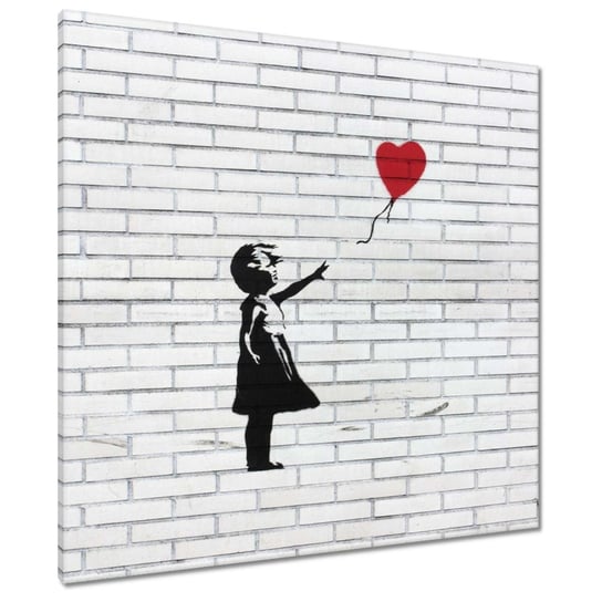 Obraz 80x80cm Banksy Dziewczynka Balon ZeSmakiem