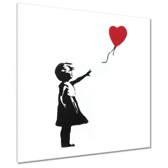 Obraz 80x80cm Dziewczyna Balonik Banksy ZeSmakiem