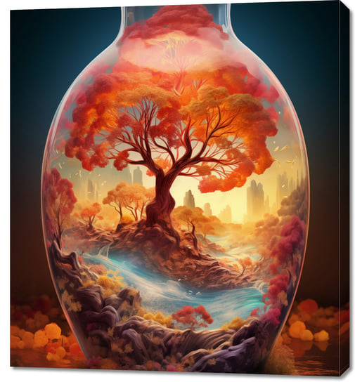 Obraz 90x100cm Drzewo Życia w Szkle Zakito Posters