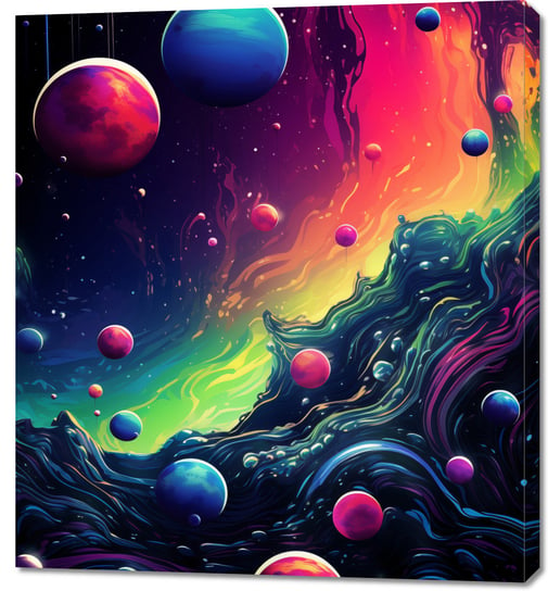 Obraz 90x100cm Kalejdoskop Galaktyk Zakito Posters