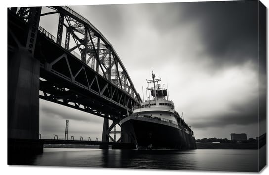 Obraz 90x60cm Statek przy Moście Inna marka