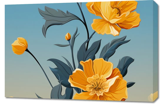 Obraz 90x60cm Złoty Kwiatowy Świt Zakito Posters