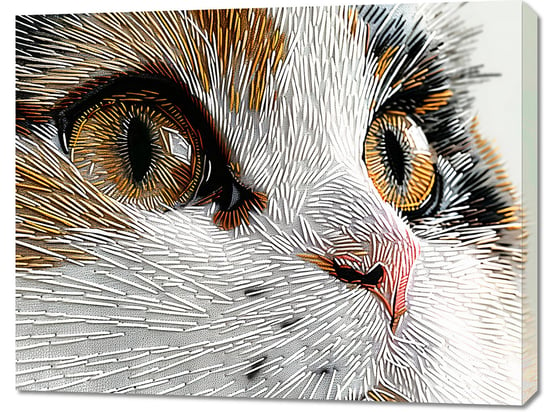 Obraz 90x70cm Nitkowany Kot Inna marka