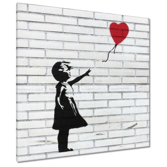 Obraz 90x90cm Banksy Dziewczynka Balon ZeSmakiem