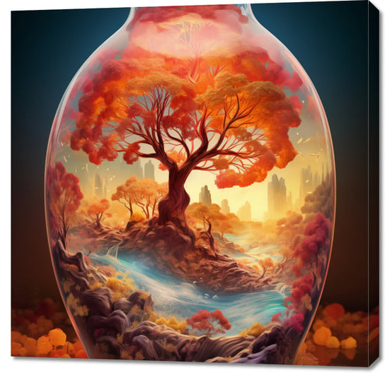 Obraz 90x90cm Drzewo Życia w Szkle Zakito Posters