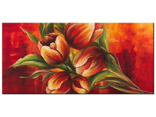 Obraz Abstrakcyjne tulipany, 115x55 cm Oobrazy