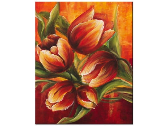 Obraz Abstrakcyjne tulipany, 40x50 cm Oobrazy
