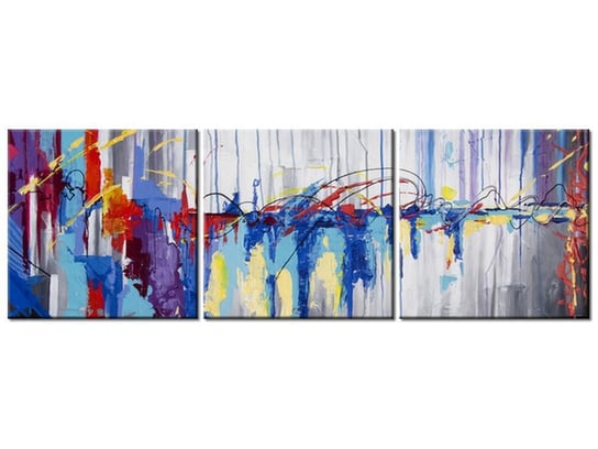 Obraz Abstrakcyjny wodospad, 3 elementy, 150x50 cm Oobrazy