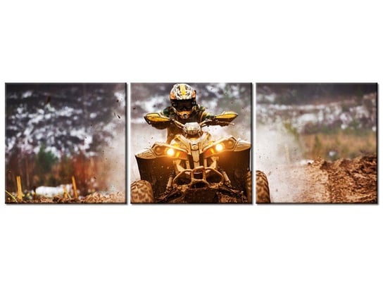 Obraz Adrenalina na quadzie, 3 elementy, 120x40 cm Oobrazy