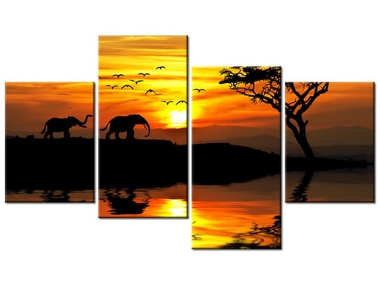 Obraz Afryka, 4 elementy, 120x70 cm Oobrazy