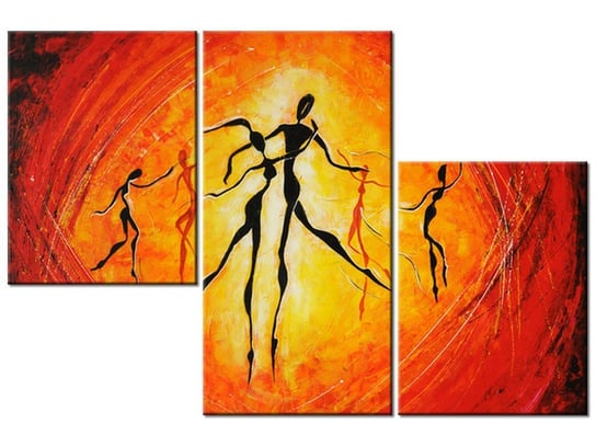 Obraz Afrykańscy tancerze, 3 elementy, 90x60 cm Oobrazy