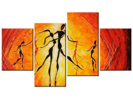 Obraz Afrykańscy tancerze, 4 elementy, 120x70 cm Oobrazy