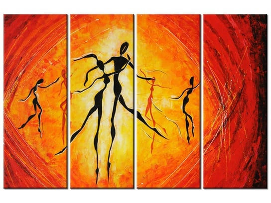 Obraz Afrykańscy tancerze, 4 elementy, 120x80 cm Oobrazy