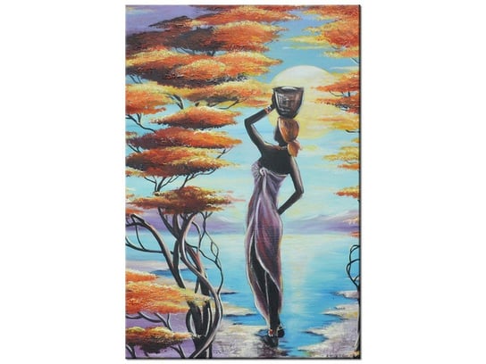 Obraz Afrykańska dziewczyna z koszem, 20x30 cm Oobrazy