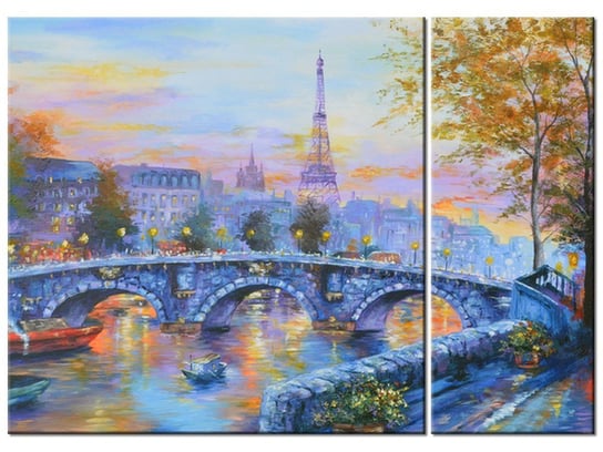 Obraz Alejka w Paryżu, 2 elementy, 70x50 cm Oobrazy