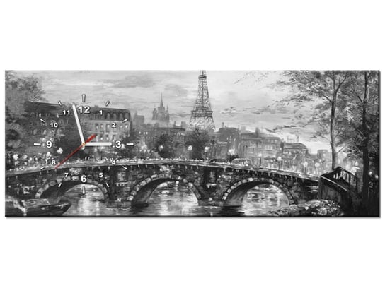 Obraz, Alejka w Paryżu w czerni i bieli, 1 element, 100x40 cm Oobrazy