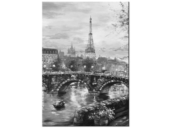 Obraz Alejka w Paryżu w czerni i bieli, 70x100 cm Oobrazy