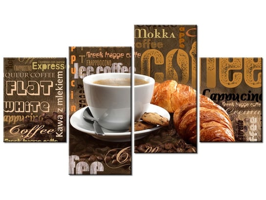 Obraz Apetyczna kawa, 4 elementy, 120x70 cm Oobrazy