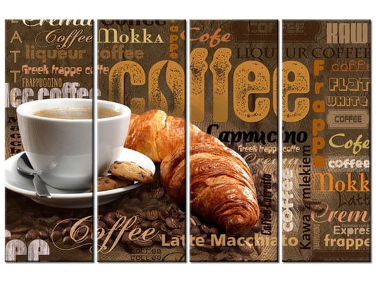 Obraz Apetyczna kawa, 4 elementy, 120x80 cm Oobrazy