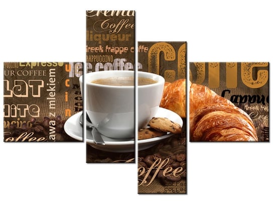 Obraz Apetyczna kawa, 4 elementy, 130x90 cm Oobrazy