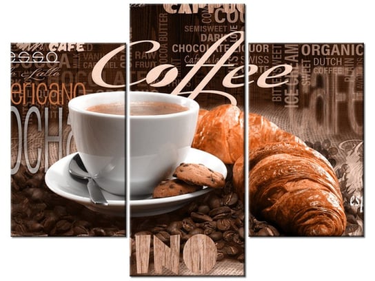 Obraz, Apetyczna kawa w brązach, 3 elementy, 90x70 cm Oobrazy