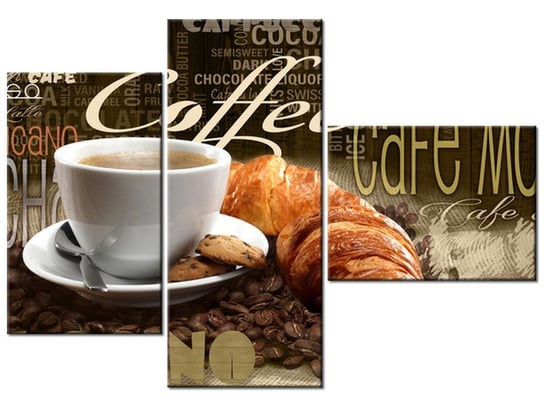 Obraz Apetyczna kawa w sepi, 3 elementy, 100x70 cm Oobrazy