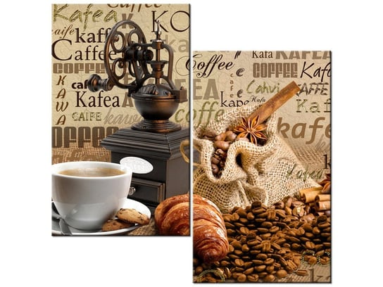 Obraz Aromatyczna kawa o poranku, 2 elementy, 60x60 cm Oobrazy