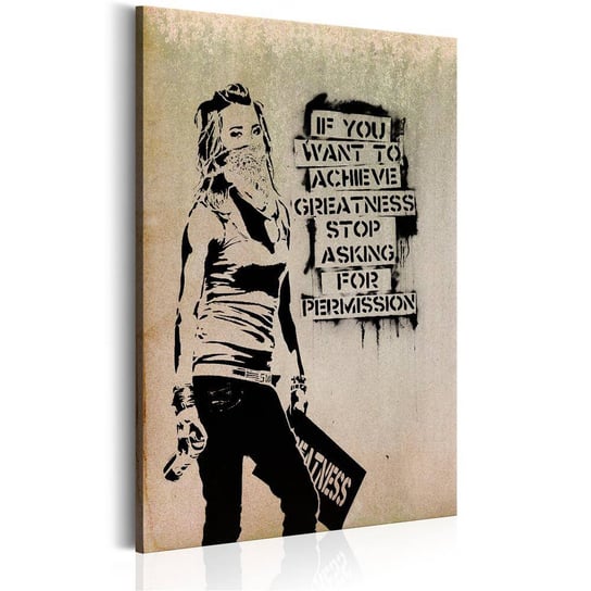 Obraz ARTGEIST Graffiti Slogan by Banksy, 1-częściowy ARTGEIST