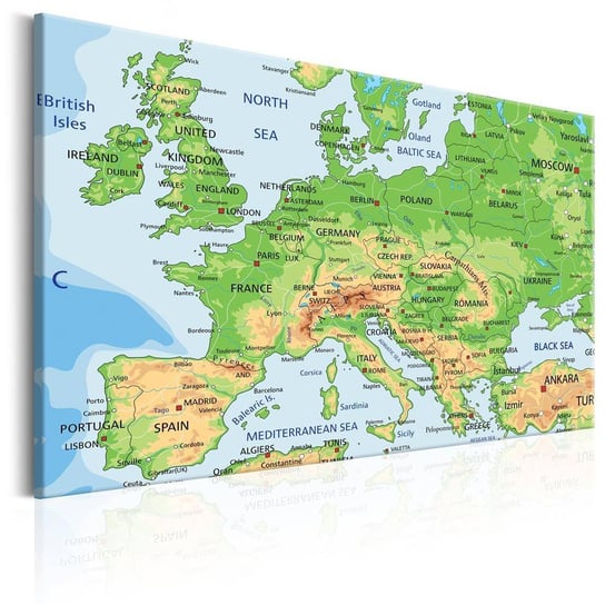 Obraz ARTGEIST Mapa Europy, 1-częściowy ARTGEIST
