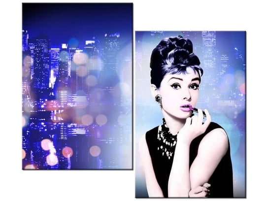 Obraz Audrey Hepburn - Jakub Banaś, 2 elementy, 80x70 cm Oobrazy