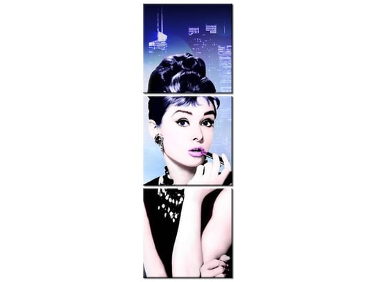 Obraz Audrey Hepburn - Jakub Banaś, 3 elementy, 30x90 cm Oobrazy