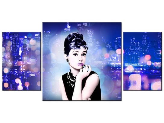 Obraz Audrey Hepburn - Jakub Banaś, 3 elementy, 80x40 cm Oobrazy