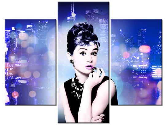 Obraz Audrey Hepburn - Jakub Banaś, 3 elementy, 90x70 cm Oobrazy