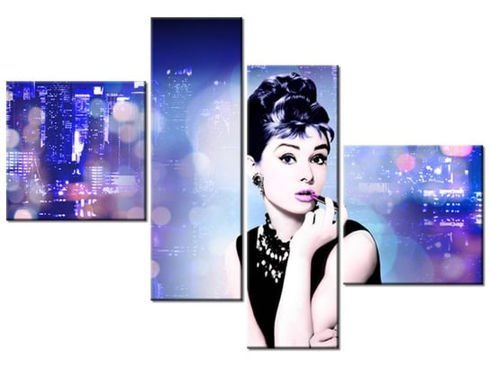 Obraz Audrey Hepburn - Jakub Banaś, 4 elementy, 100x70 cm Oobrazy