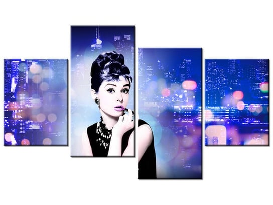 Obraz Audrey Hepburn - Jakub Banaś, 4 elementy, 120x70 cm Oobrazy