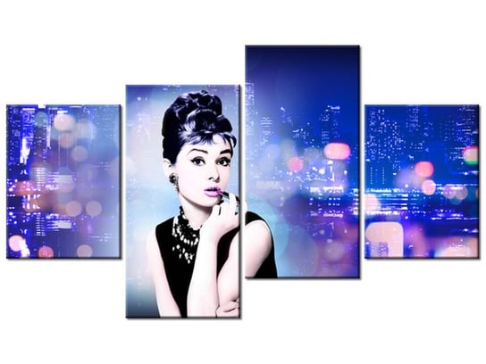 Obraz Audrey Hepburn - Jakub Banaś, 4 elementy, 120x70 cm Oobrazy