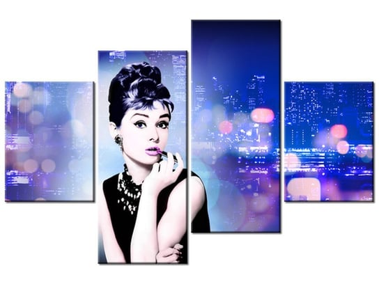 Obraz Audrey Hepburn - Jakub Banaś, 4 elementy, 120x80 cm Oobrazy