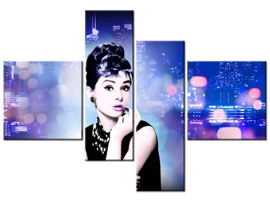Obraz Audrey Hepburn - Jakub Banaś, 4 elementy, 130x90 cm Oobrazy