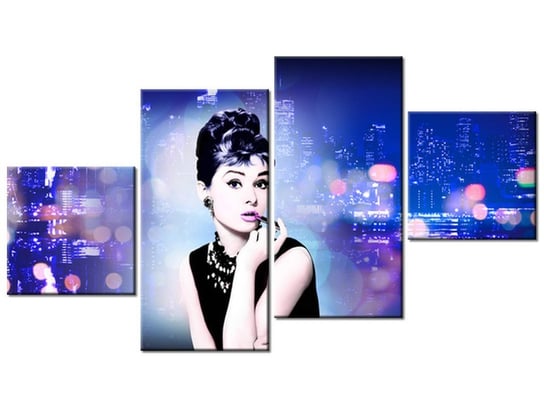 Obraz Audrey Hepburn - Jakub Banaś, 4 elementy, 160x90 cm Oobrazy
