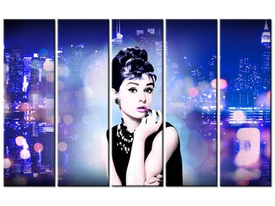 Obraz Audrey Hepburn - Jakub Banaś, 5 elementów, 100x63 cm Oobrazy