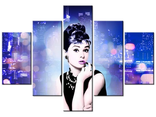Obraz Audrey Hepburn - Jakub Banaś, 5 elementów, 100x70 cm Oobrazy
