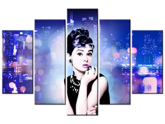 Obraz Audrey Hepburn - Jakub Banaś, 5 elementów, 150x100 cm Oobrazy