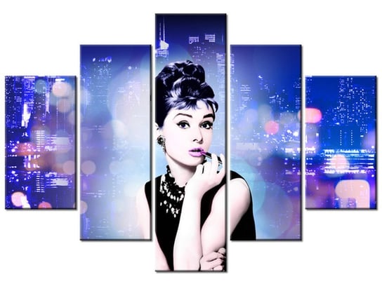 Obraz Audrey Hepburn - Jakub Banaś, 5 elementów, 150x105 cm Oobrazy