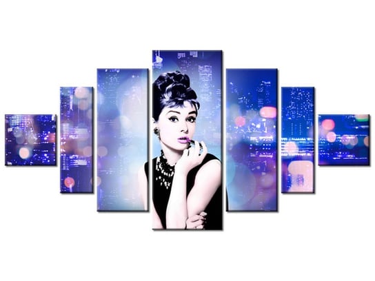 Obraz Audrey Hepburn - Jakub Banaś, 7 elementów, 200x100 cm Oobrazy
