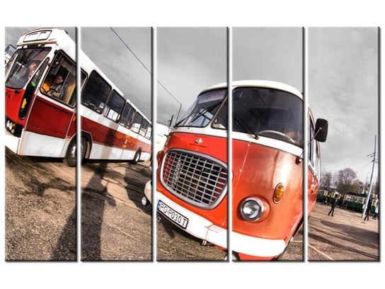 Obraz Autobus ogórek, 5 elementów, 100x63 cm Oobrazy