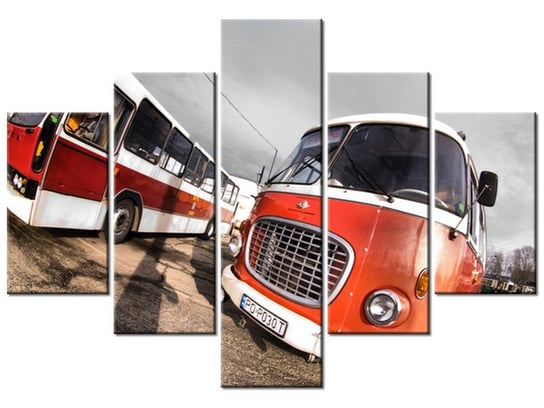 Obraz Autobus ogórek, 5 elementów, 100x70 cm Oobrazy