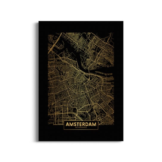 Obraz autorski HOMEPRINT Mapa Amsterdamu 30x40 cm HOMEPRINT