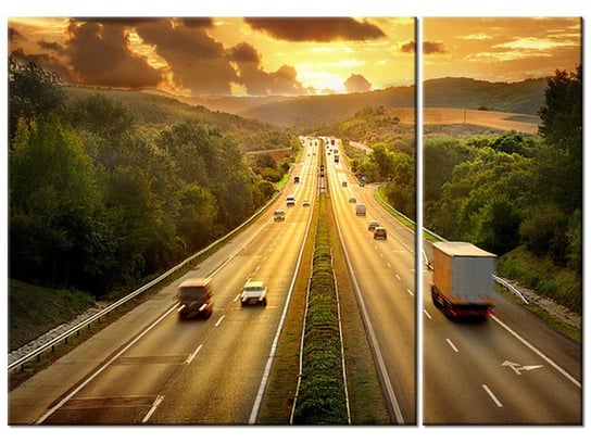 Obraz Autostrada w słońcu, 2 elementy, 70x50 cm Oobrazy